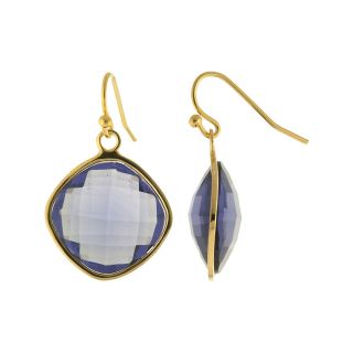 ATHRA Purple Resin Square Drop Earrings, Womens
