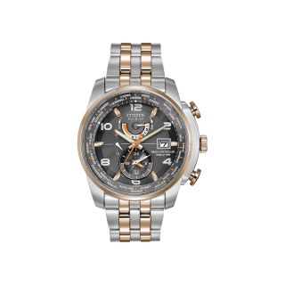 Citizen Eco Drive World Time A T Mens Two Tone 20ATM Watch AT9016 56H