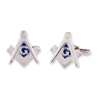 Masonic Cuff Links, Silver, Mens