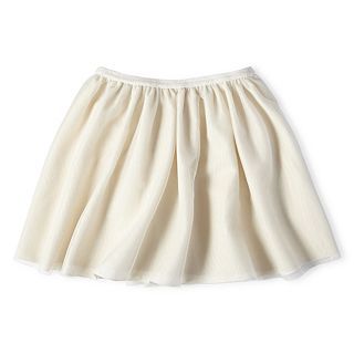 JOE FRESH Joe Fresh Glitter Tulle Skirt   Girls 4 14, Cream, Girls