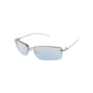 I Jeans By Buffalo Metal Rectangle Sunglasses, White/Silver, Mens