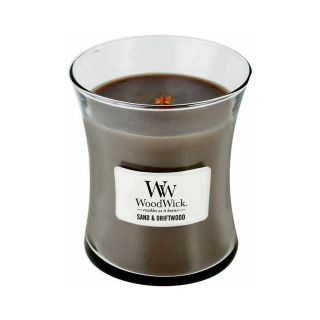 Woodwick Sand & Driftwood Candle, Grey