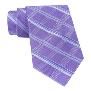 Stafford Classy Grid Tie, Purple, Mens