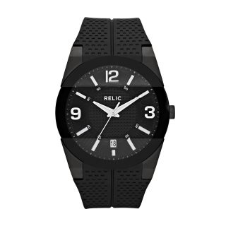 RELIC Mens Black Rubber Watch