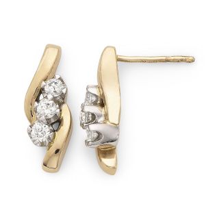 Sirena CT. T.W. Diamond 14K Yellow Gold Earrings, Womens
