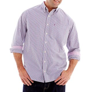 Izod Long Sleeve Essential Woven Shirt Big and Tall, Sparkling Grape, Mens
