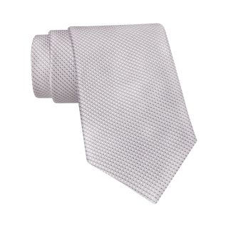 Stafford Tonal Dot Silk Tie, White/Gray, Mens