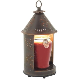 Punched Tin Lantern Candle Warmer, Brown