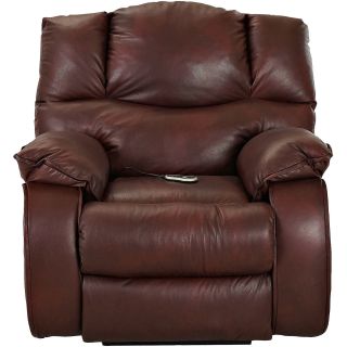 Hillside Leather Heat and Massage Recliner, Durango Tobacco