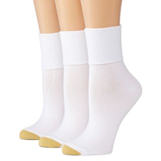 Gold Toe GoldToe 3 pk. Anklet Socks, Black, Womens