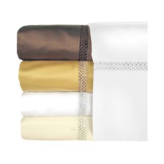 Veratex 500tc Egyptian Cotton Sateen Embroidered Prince Sheet Set, White