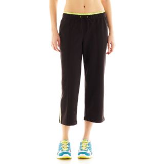 Made For Life Relaxed Fit Pintuck Capris, Green/Black, Womens