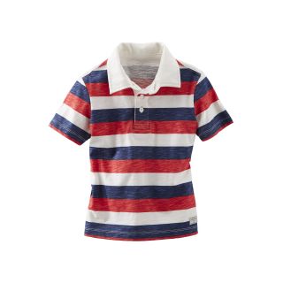 OshKosh B gosh Short Sleeve Striped Polo Shirt   Boys 5 7, Boys