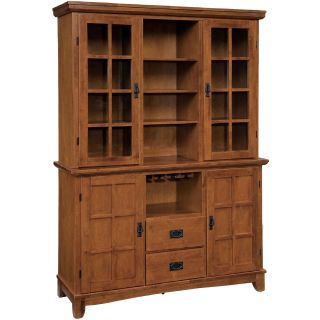 Maxwell Buffet and Hutch, Cottage Oak