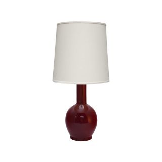 Ceramic Bottle Table Lamp, Cranberry