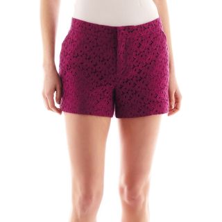 Lace Shorts, Purple, Womens