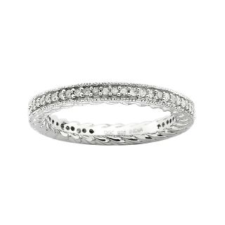 ONLINE ONLY   Diamond Stackable Ring 1/3 CT. T.W. Silver, White, Womens