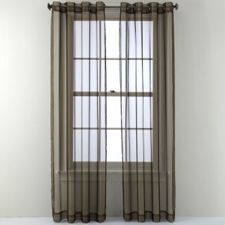 Studio Open and Shut Grommet Top Sheer Curtain Panel, Sun Bronze