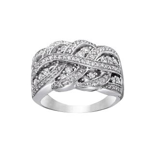 Closeout CT. T.W. Swirled Diamond Band, Wg (White Gold), Womens