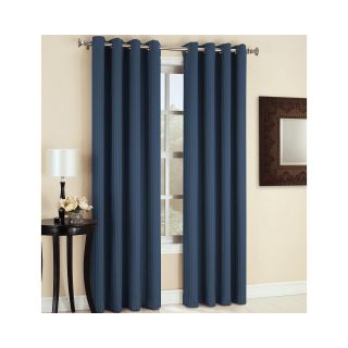 Sun Zero Fabian Grommet Top Blackout Curtain Panel, Blue