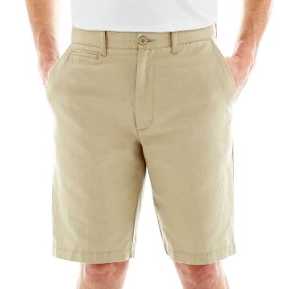 Island Shores Flat Front Shorts, British Khaki, Mens