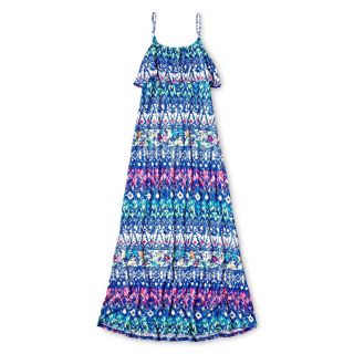 ARIZONA Print Sleeveless Maxi Dress   Girls 6 16 and Plus, Blue, Girls