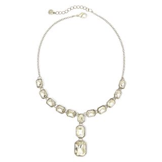 MONET JEWELRY Monet Crystal Y Pendant, Clear