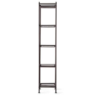 Jen 5 Shelf Bathroom Tower, Satin Nickel