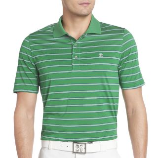 Izod Golf Feeder Striped Polo, Green, Mens