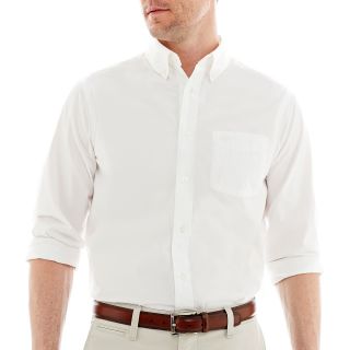 Dockers Long Sleeve Poplin Shirt, White, Mens