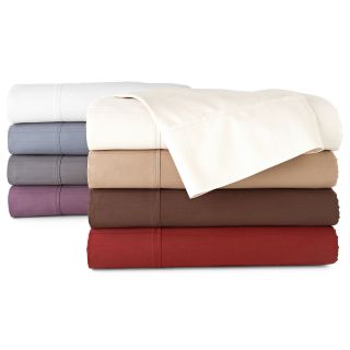 ROYAL VELVET 400tc Set of 2 Pinstripe Egyptian Cotton Sateen Pillowcases, Red