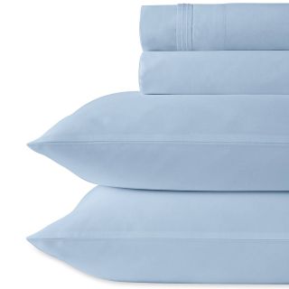 ROYAL VELVET 600tc Set of 2 Pima Cotton Pillowcases, Blue/Tan