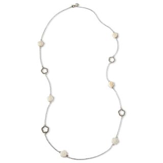 MONET JEWELRY Monet Floral Mother of Pearl Necklace 38, White