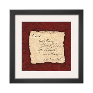 ART Words to Live By Love Bears All Framed Print Wall Art