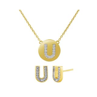 ONLINE ONLY   Diamond Addiction Diamond Accent U Pendant & Earrings Set,