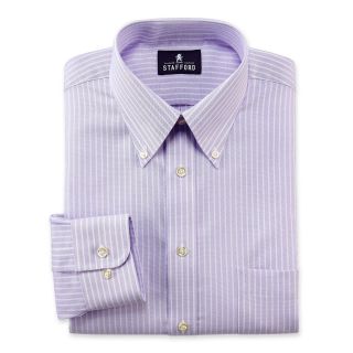 Stafford Oxford Dress Shirt, Lavender Stripe, Mens