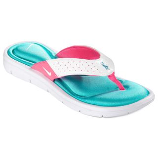 Nike Womens Comfort Thong Sandals, Blue/Pink
