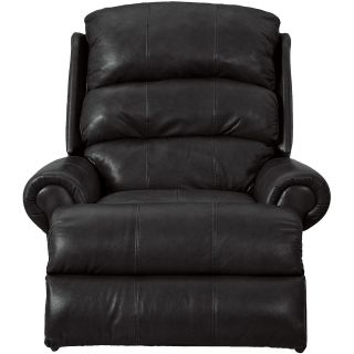 Norman Leather Recliner, Black