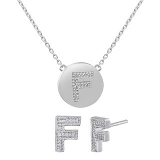 ONLINE ONLY   Diamond Addiction Diamond Accent Initial F Set, Womens