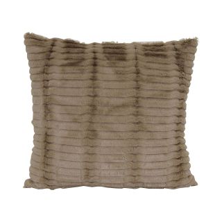 Faux Fur Decorative Pillow, Taupe