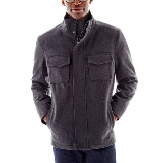Izod Fly Front Bomber, Charcoal, Mens