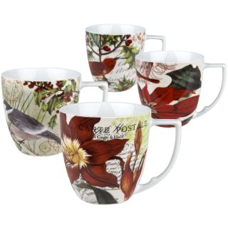 Nature Set of 4 Assorted Mugs