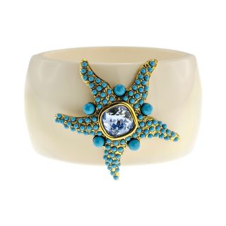 KJL by KENNETH JAY LANE Simulated Turquoise & Aqua Crystal Starfish Bracelet,
