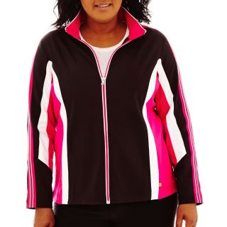 Made For Life Colorblock Jacket   Plus, Black, Womens