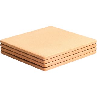 CHARCOAL COMPANION Set of 4 Square Mini Pizza Stone Tiles