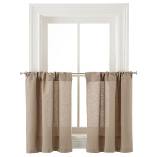 JCP Home Collection  Home Holden Rod Pocket Cotton Window Tiers, Mocha