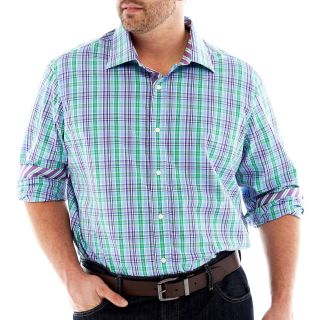 TAILORBYRD Woven Shirt Big and Tall, Purple, Mens