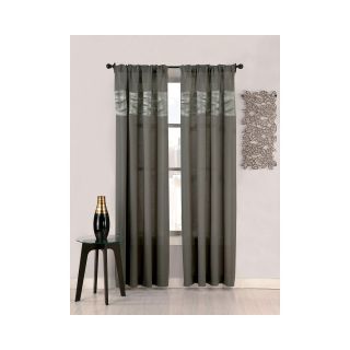 UMBRA Wave Rod Pocket Sheer Curtain Panel, Grey