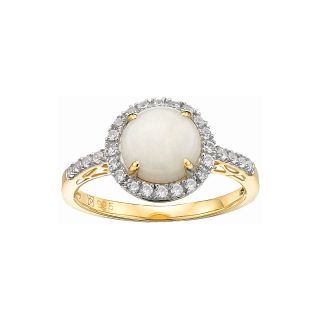 Opal & Lab Created Sapphire Ring, Womens