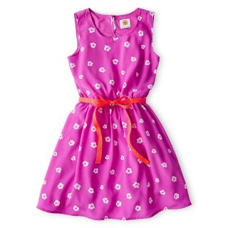 Total Girl Floral Sleeveless Dress   Girls 6 16 and Plus, Electric Orchid, Girls